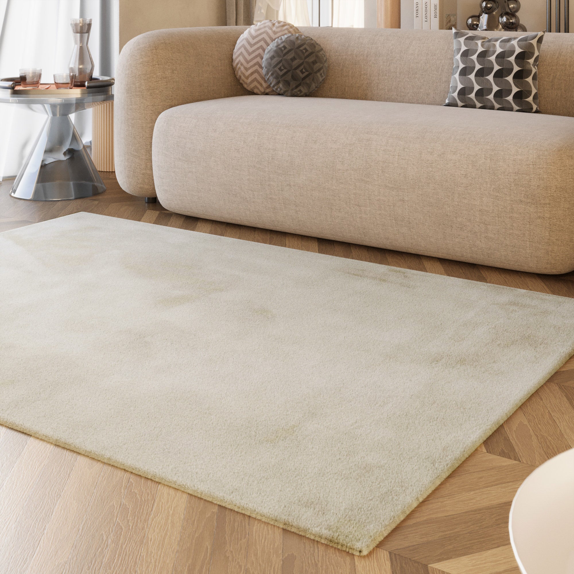 Esprit Teppich Creme Beige flauschig Hochflor Alice online bestellen