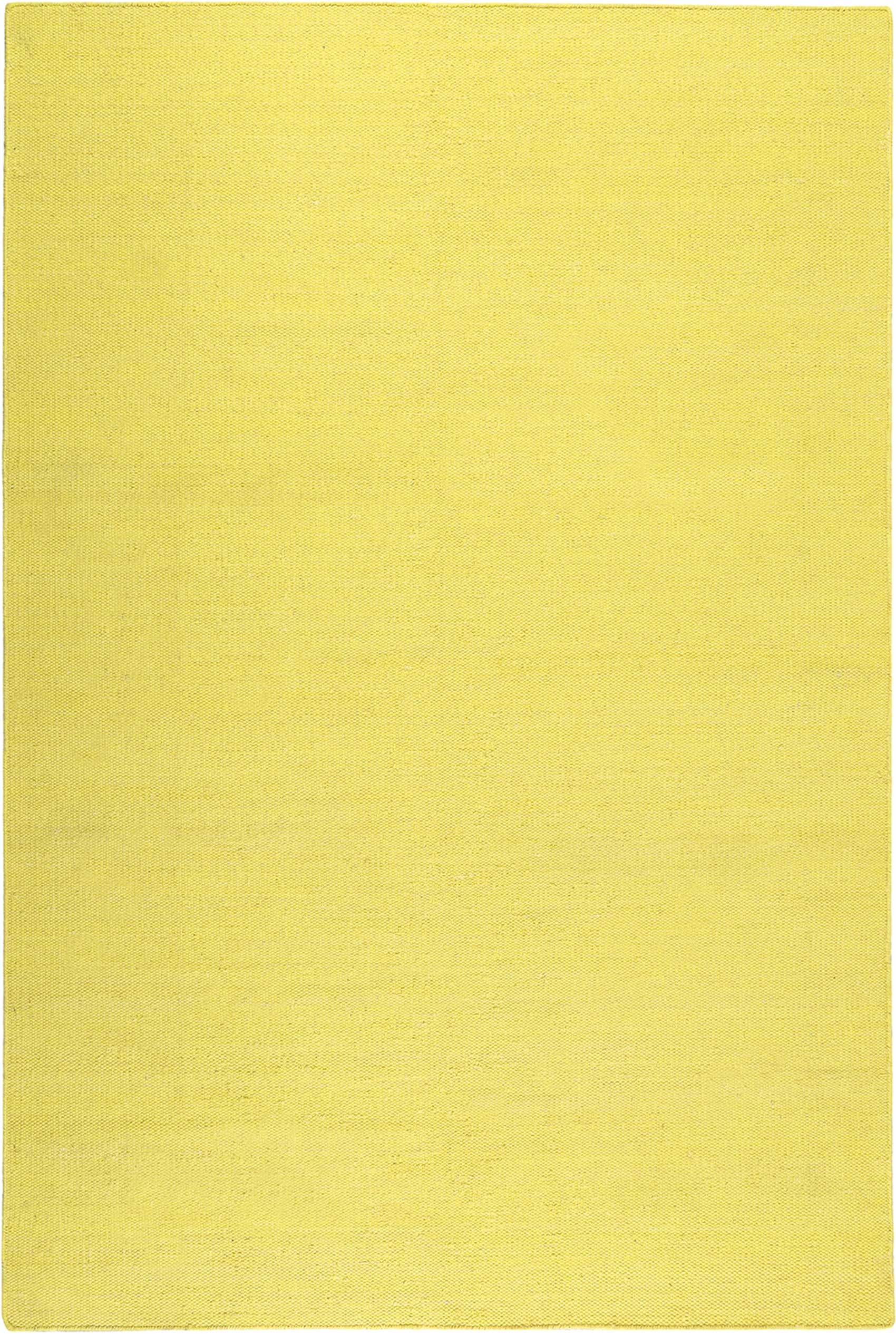 Esprit Kurzflor Teppich Gelb aus Baumwolle » Rainbow Kelim « – Outlet- Teppiche