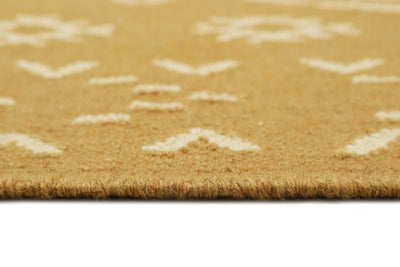 Kelim Teppich Senfgelb aus Wolle » Monaco « Green Looop