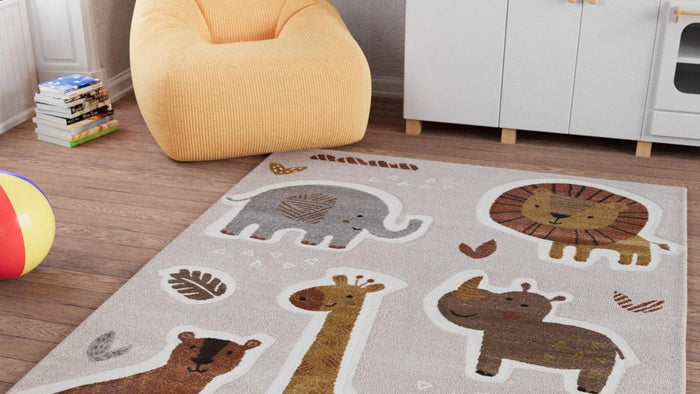 Kinderteppich mit Tiermotiv