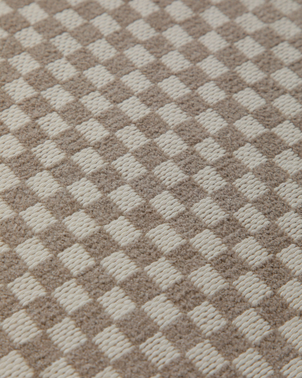 Baumwollteppich Estland beidseitig Feinkaro beige 160x230 cm – Nahaufnahme der Farbgebung
