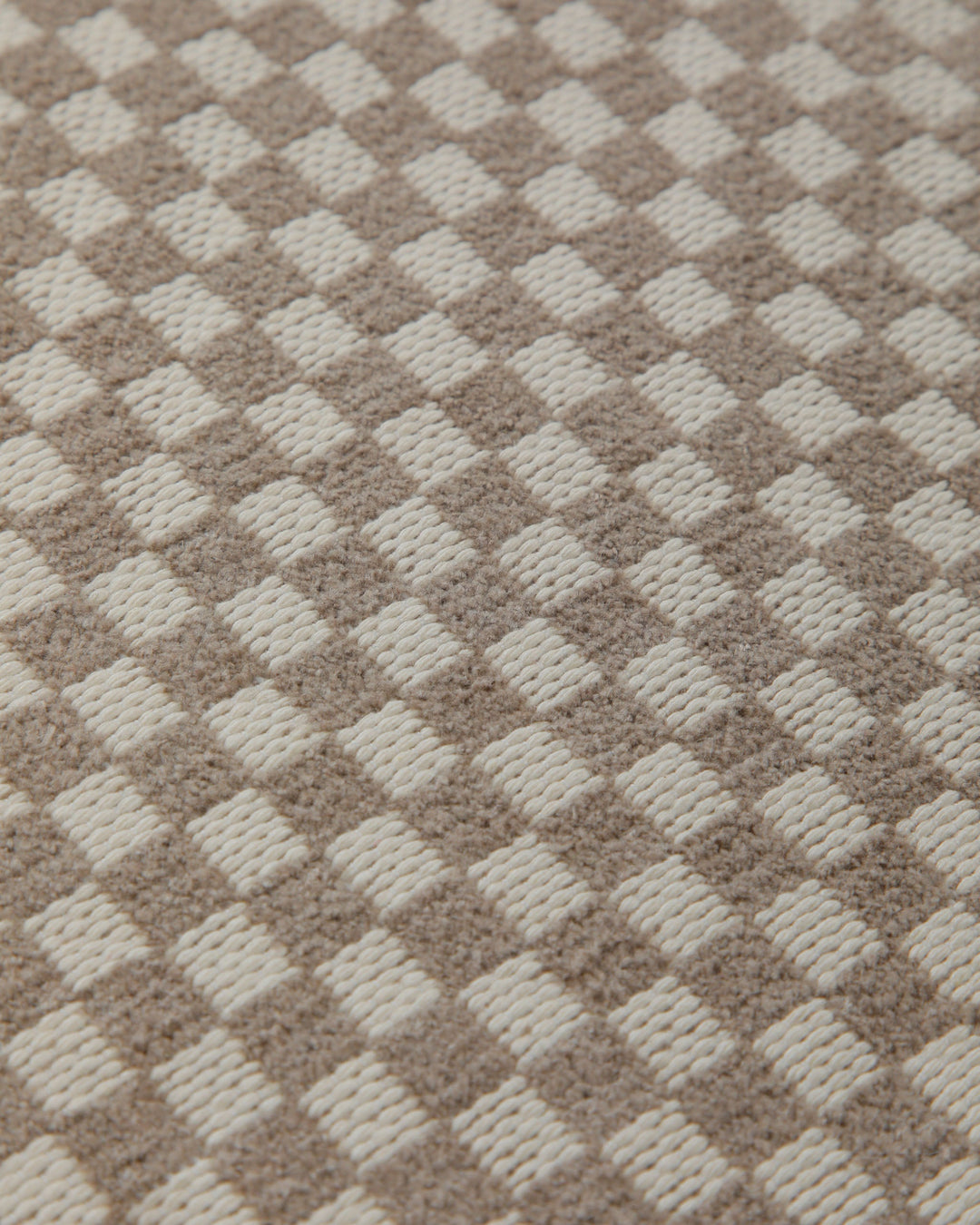 Baumwollteppich Estland beidseitig Feinkaro beige 160x230 cm – Nahaufnahme der Farbgebung