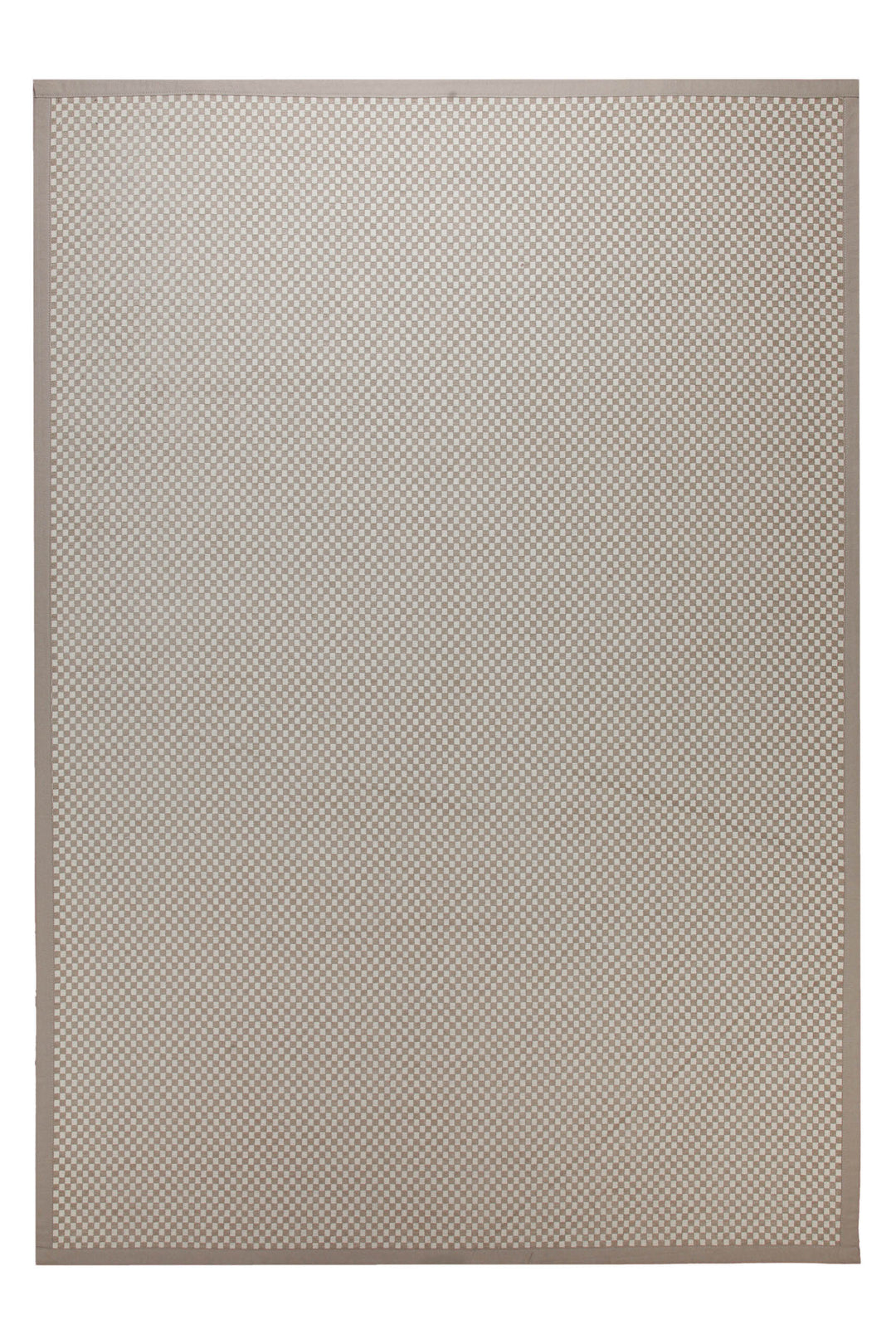 Baumwollteppich Estland beidseitig Feinkaro beige 160x230 cm – Gesamtansicht freigestellt