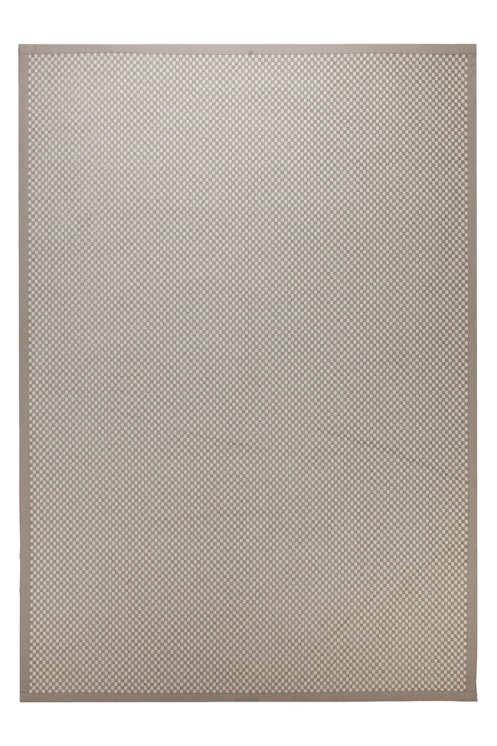 Baumwollteppich Estland beidseitig Feinkaro beige 160x230 cm – Gesamtansicht freigestellt