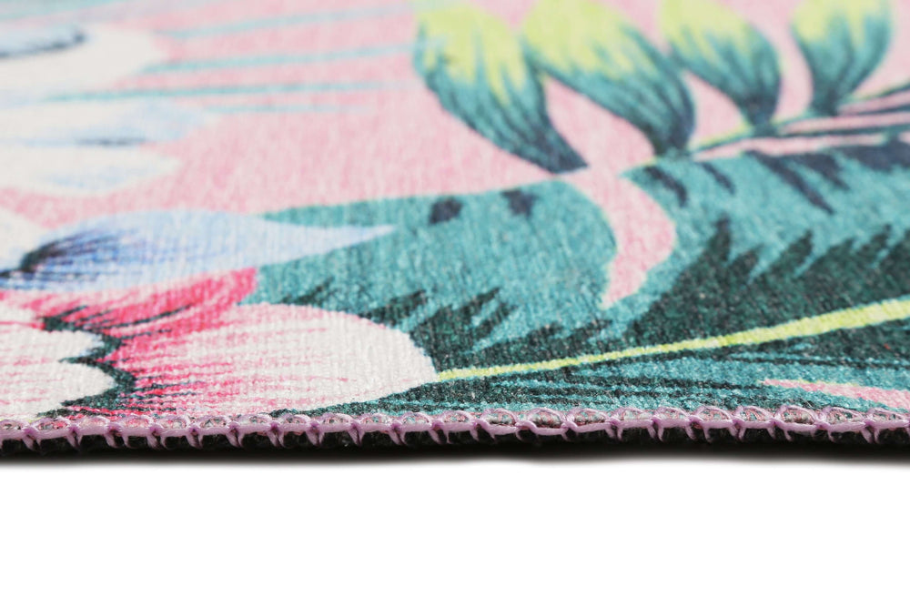 Tropical Orchid Teppich rosa Kurzflor rechteckig