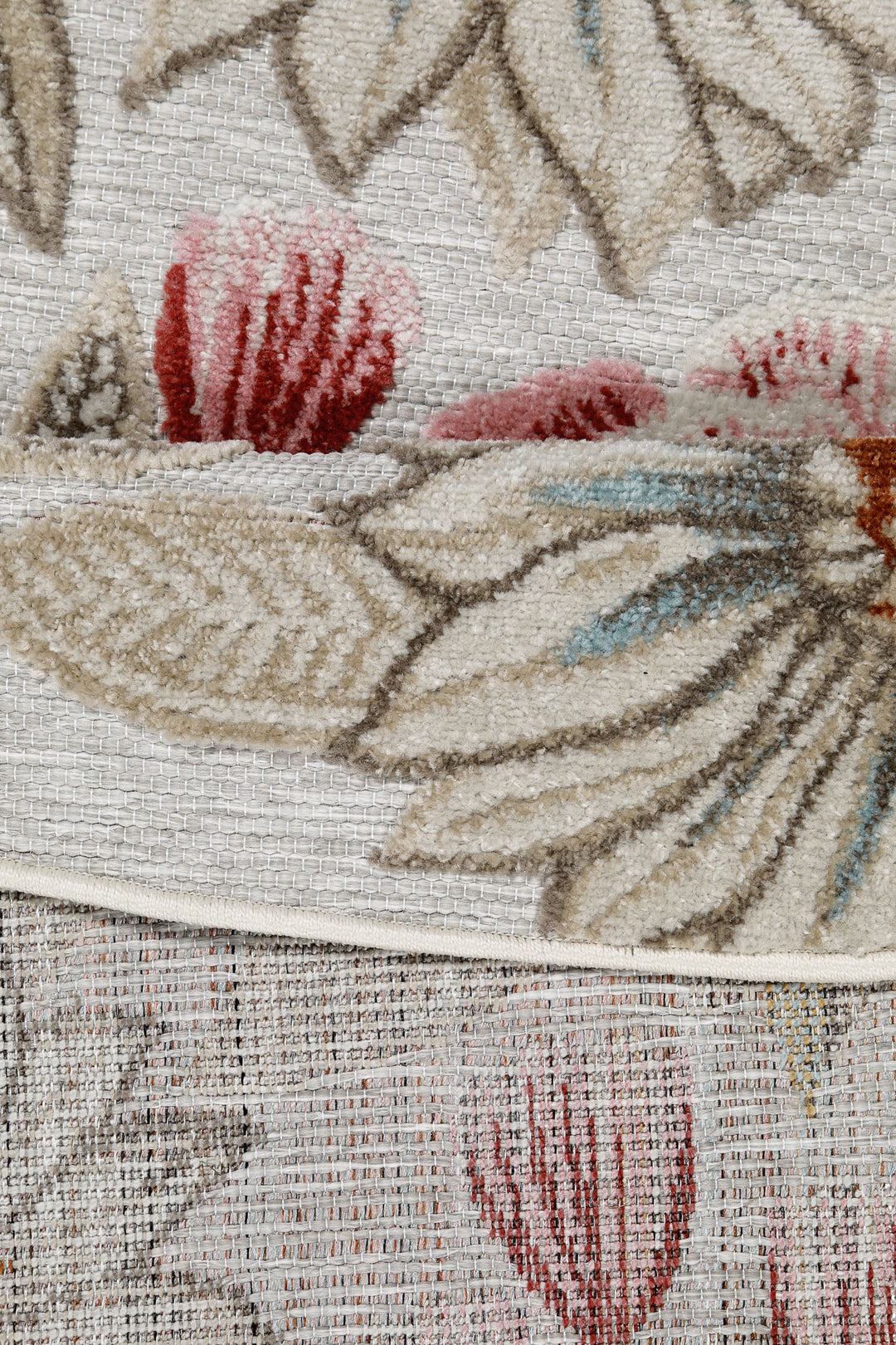 Abloom Outdoor beige Kurzflor rund