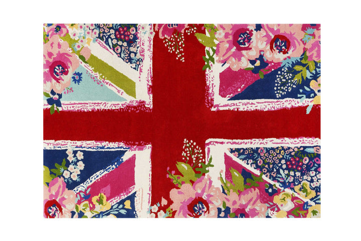 Bloom Kingdom Teppich rot Kurzflor rechteckig