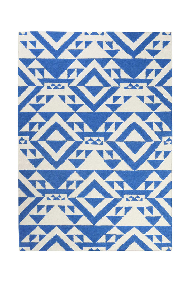 Blue Mellow Teppich blau Kurzflor rechteckig