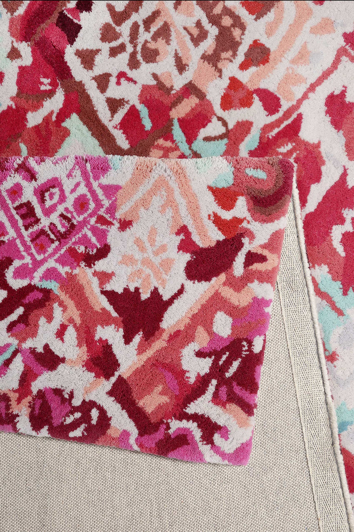 Love Vintage Teppich rosa Kurzflor rechteckig