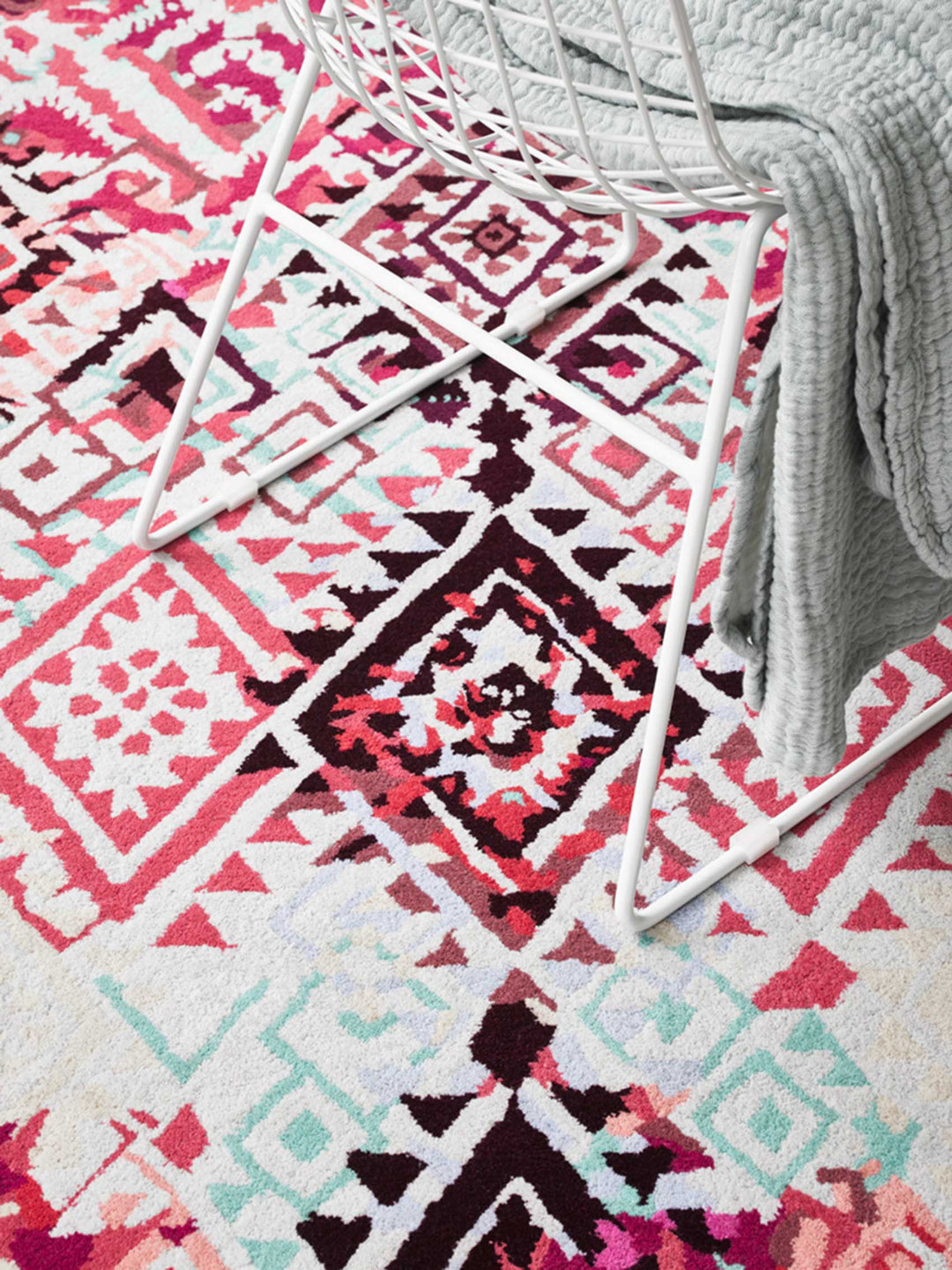 Love Vintage Teppich rosa Kurzflor rechteckig