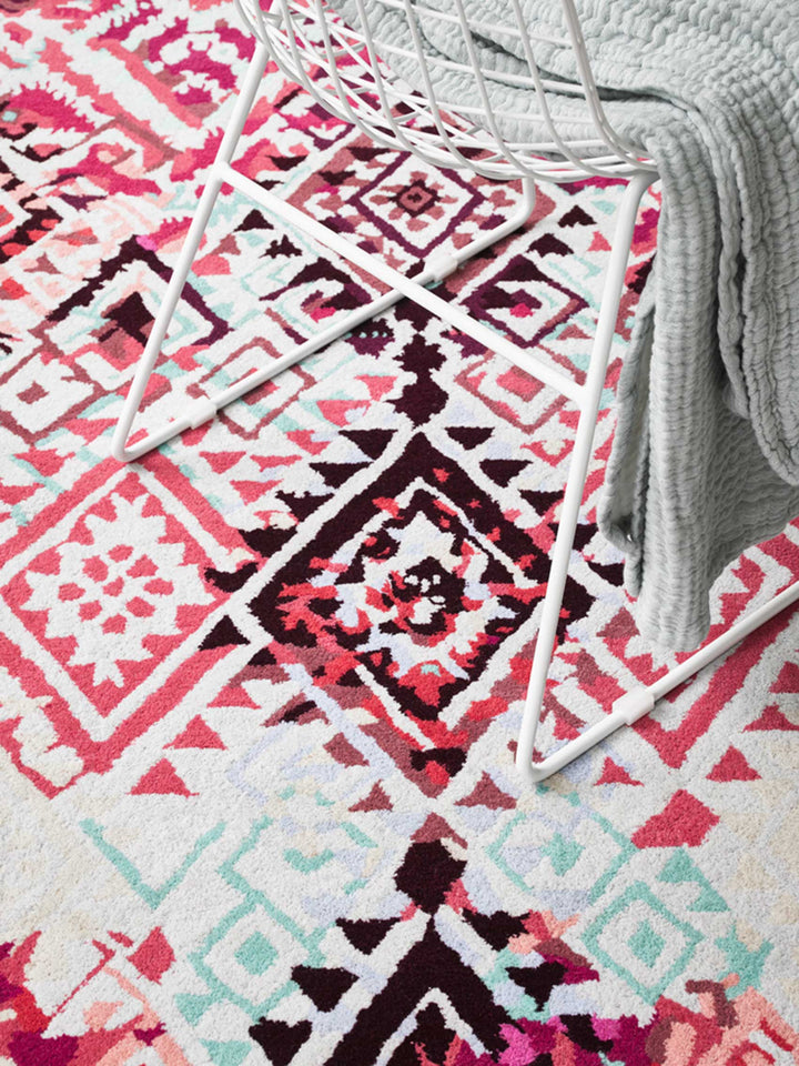 Love Vintage Teppich rosa Kurzflor rechteckig