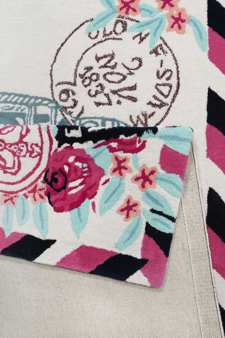 Metropolis Teppich beige Kurzflor rechteckig