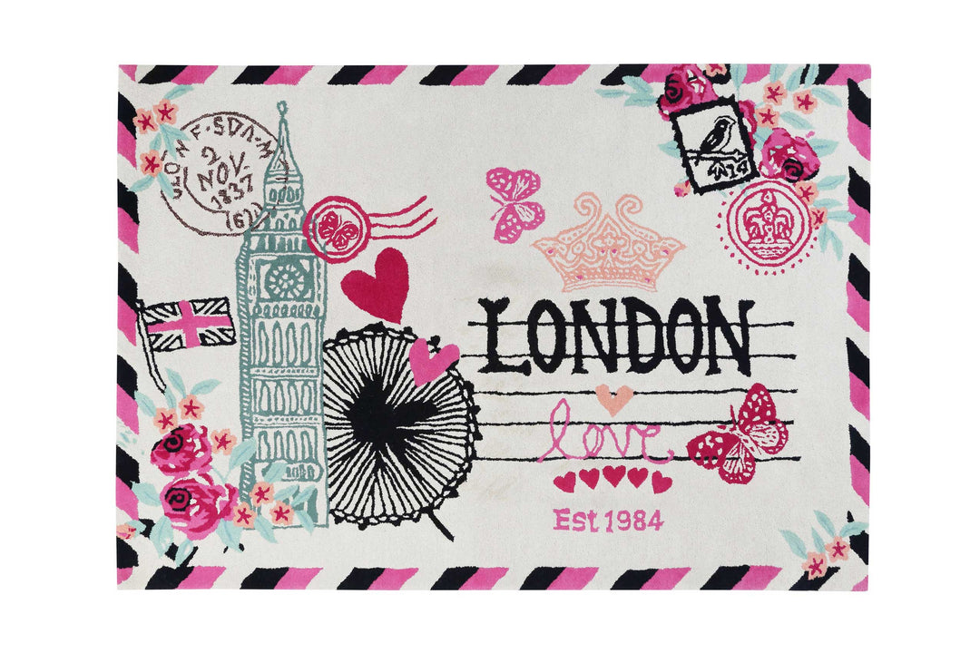 Metropolis Teppich beige Kurzflor rechteckig