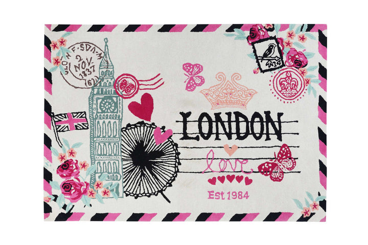 Metropolis Teppich beige Kurzflor rechteckig