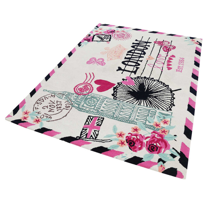 Metropolis Teppich beige Kurzflor rechteckig