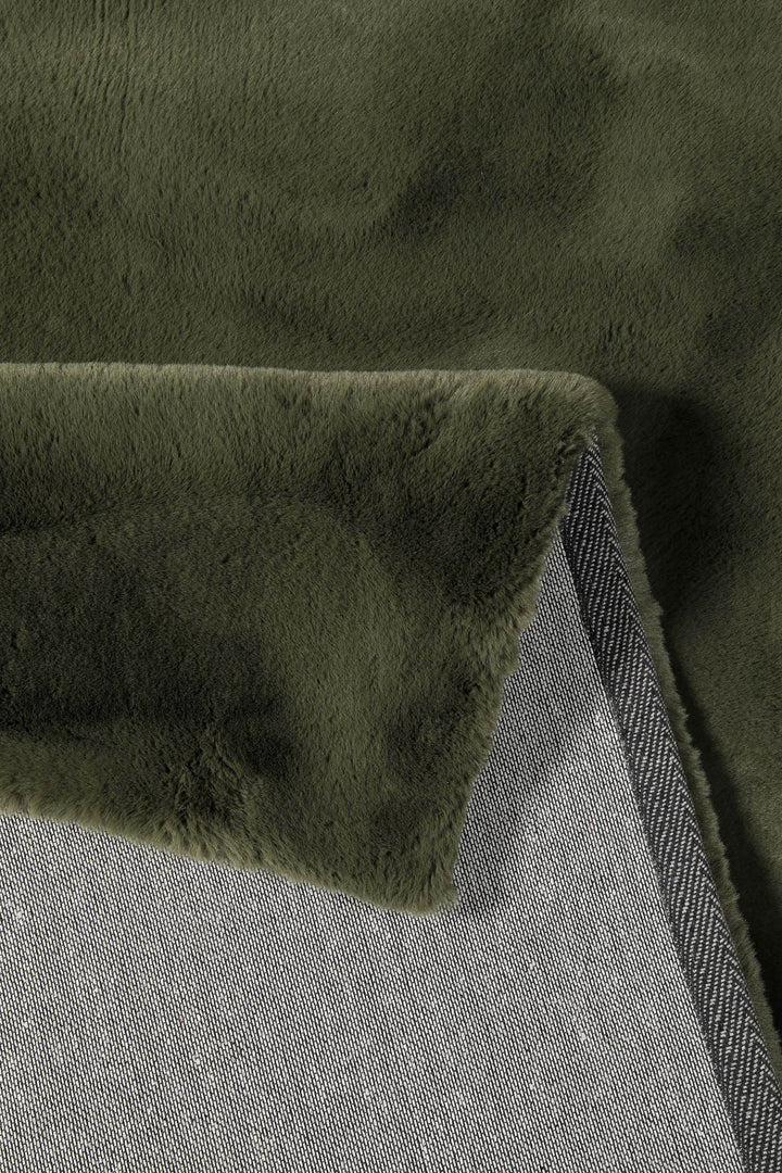 Alice Teppich olive Hochflor rechteckig