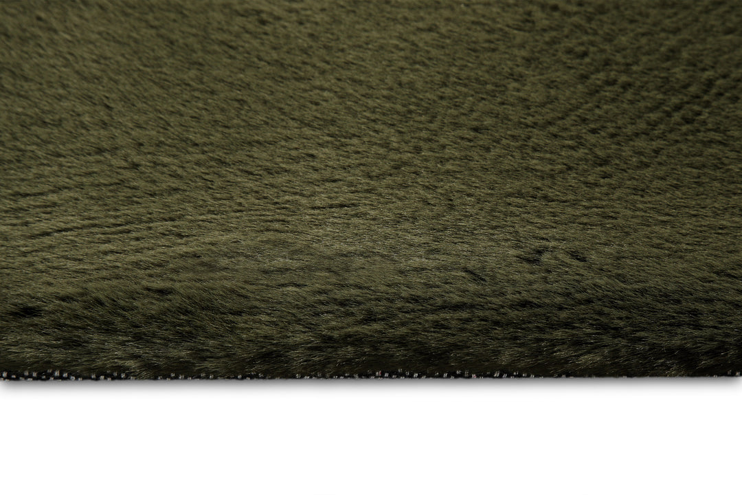 Alice Teppich olive Hochflor rechteckig