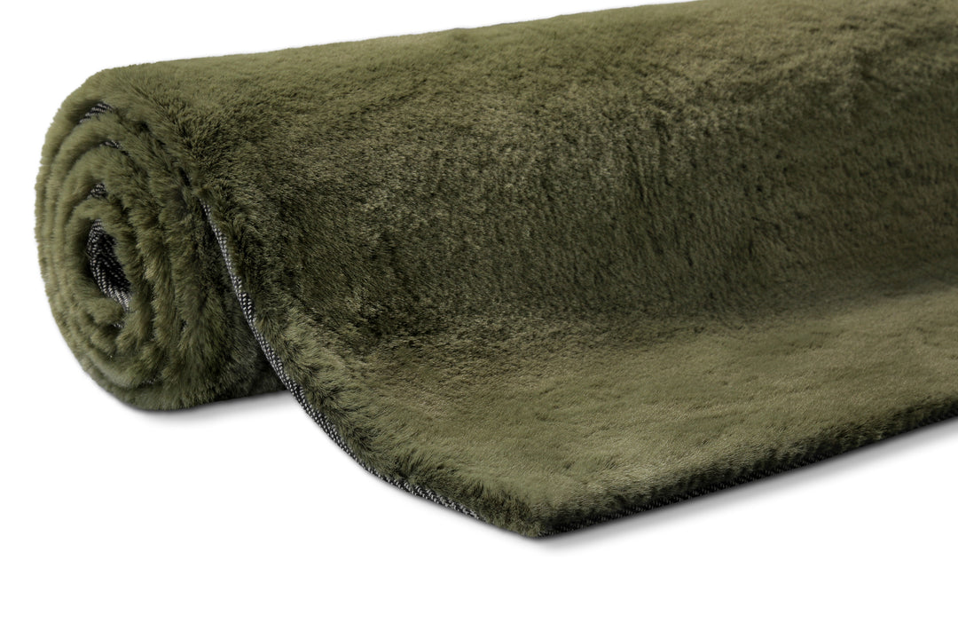 Alice Teppich olive Hochflor rechteckig