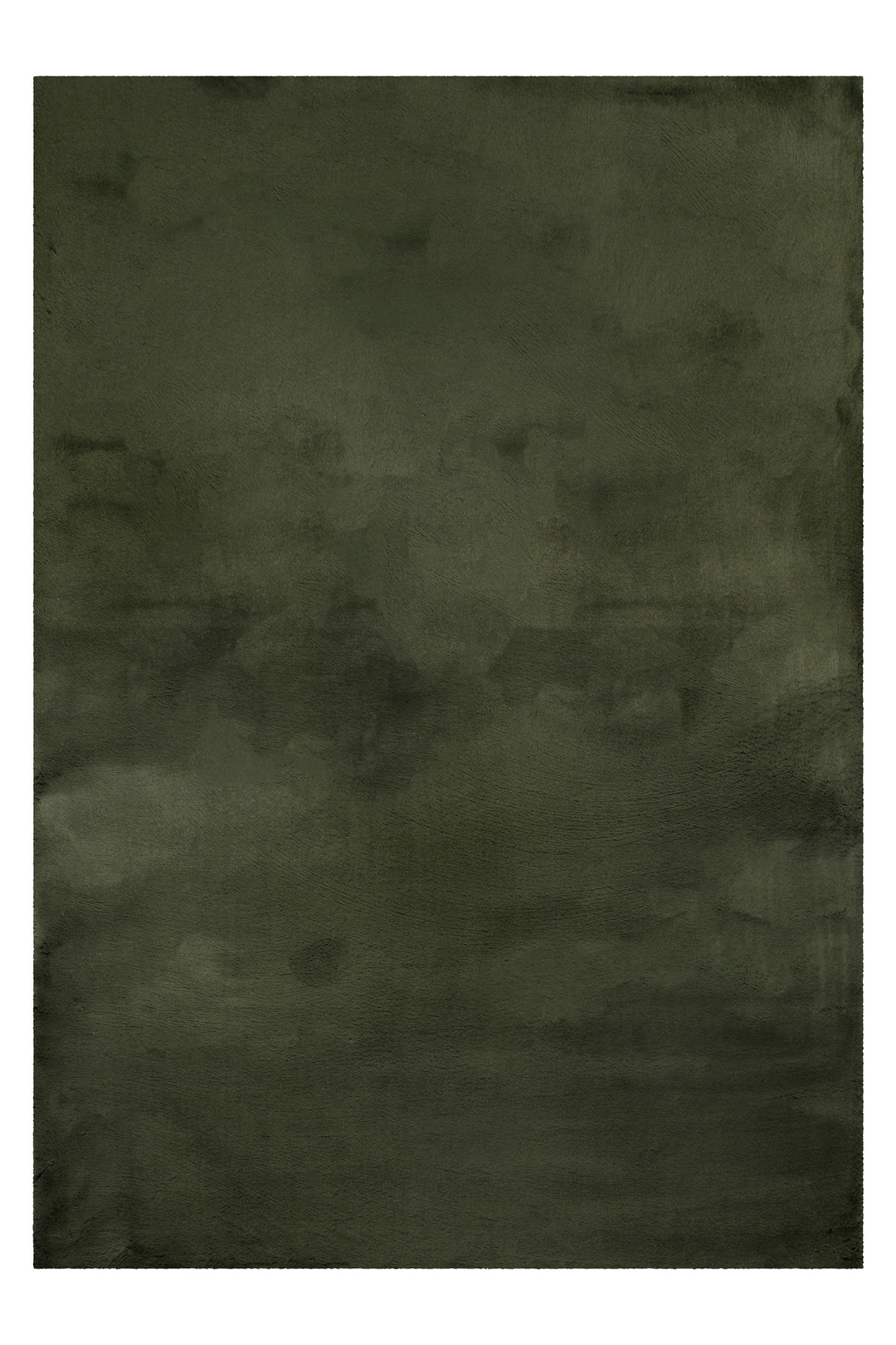 Hochflor Teppich Alice Oliv Grün Frontansicht