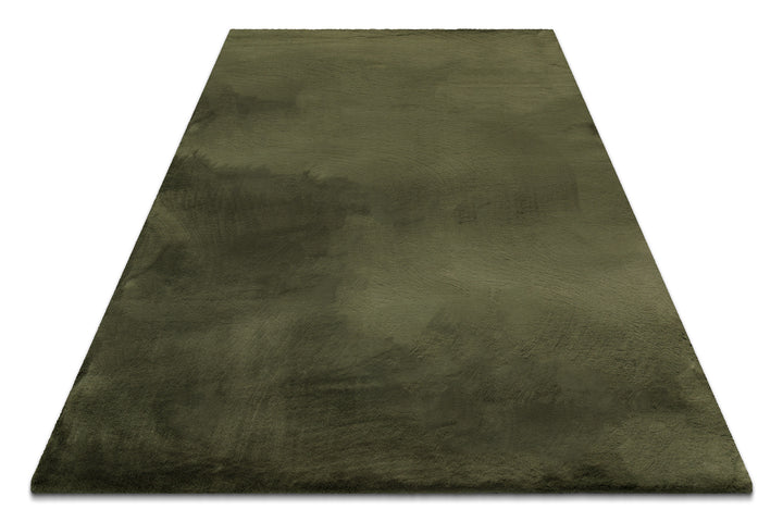 Alice Teppich olive Hochflor rechteckig