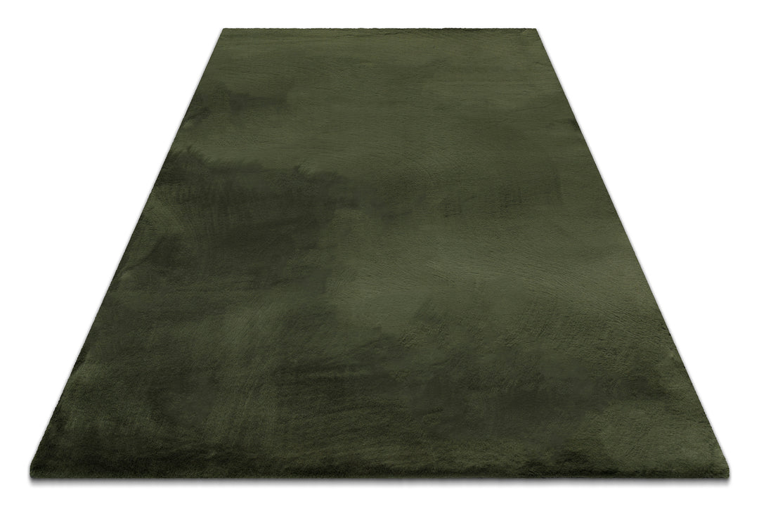 Hochflor Teppich Alice Oliv Grün Perspektive