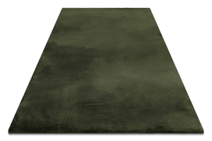 Hochflor Teppich Alice Oliv Grün Perspektive