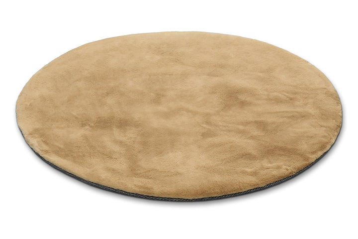 Alice Teppich sand Hochflor rund