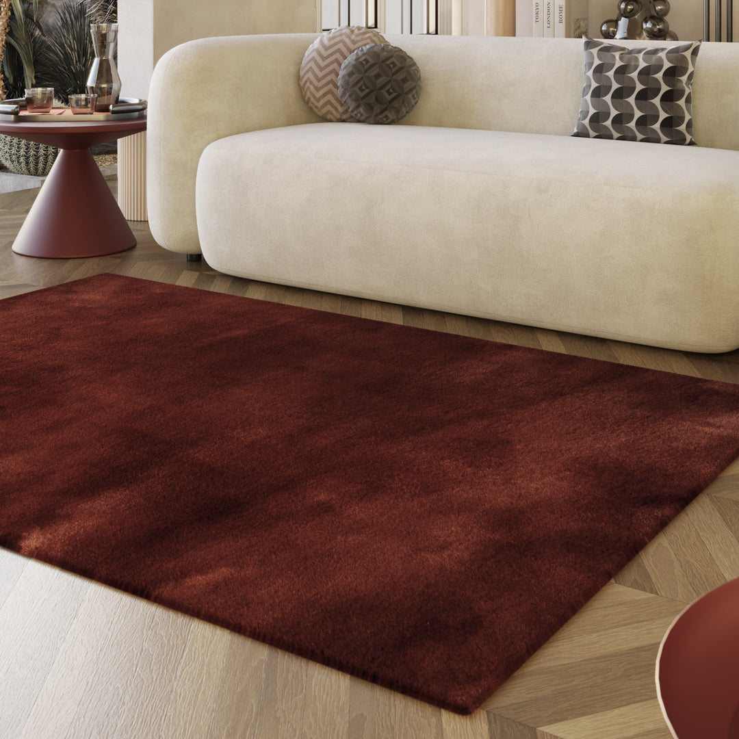 Alice Teppich bordeaux Hochflor rechteckig