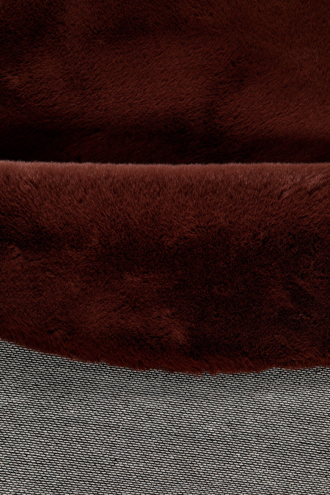 Alice Teppich bordeaux Hochflor rund