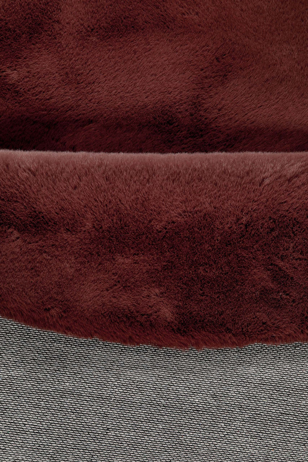 Esprit Teppich Rund Bordeaux Rot und sehr flauschig Hochflor "Alice"