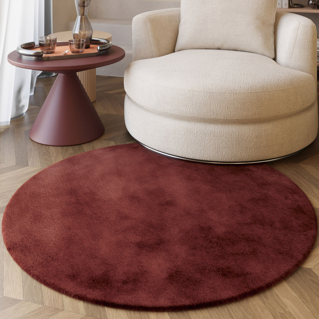 Esprit Teppich Rund Bordeaux Rot Hochflor Alice jetzt kaufen