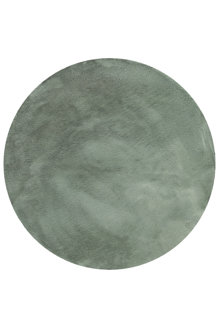 Alice Teppich türkis Hochflor rund