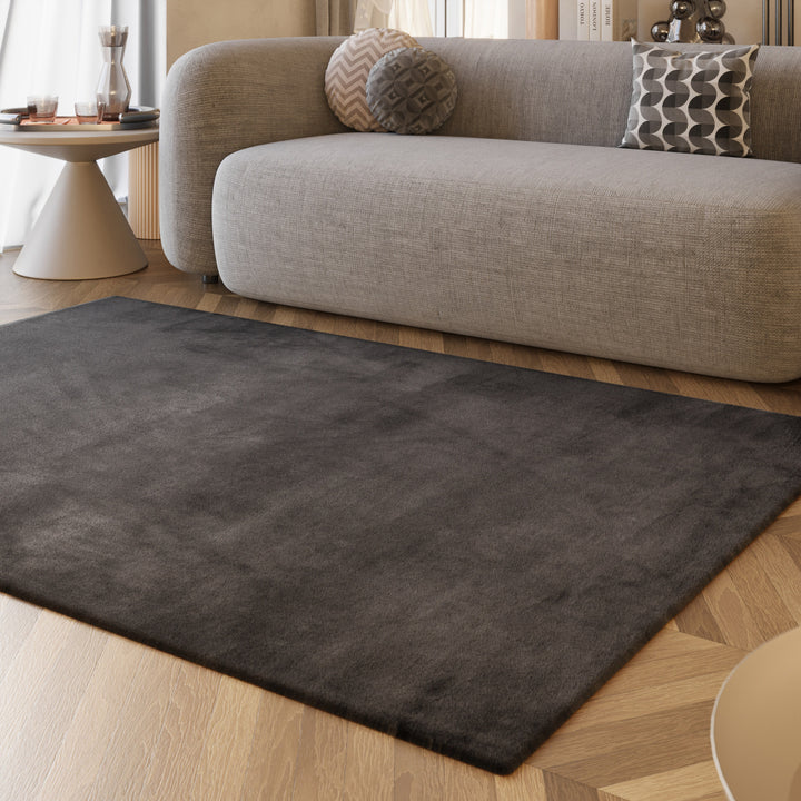 Alice Teppich anthrazit Hochflor rechteckig