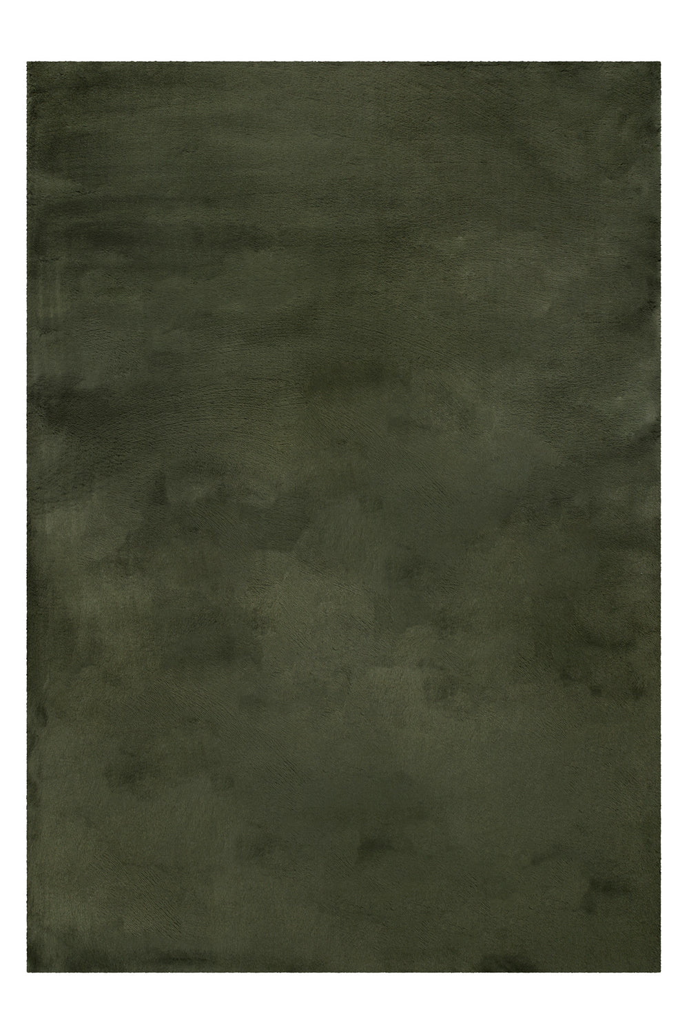 Hochflor Teppich Anna Oliv Grün Frontansicht