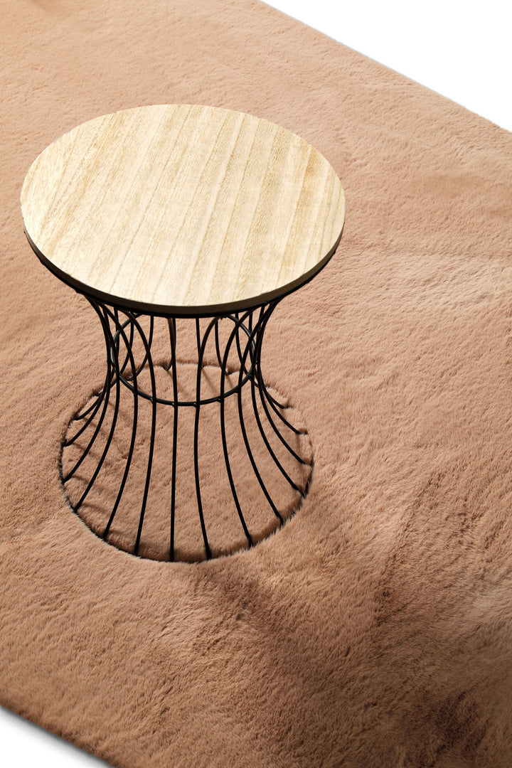 Anna Teppich apricot Hochflor rechteckig