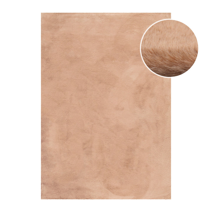 Anna Teppich apricot Hochflor rechteckig