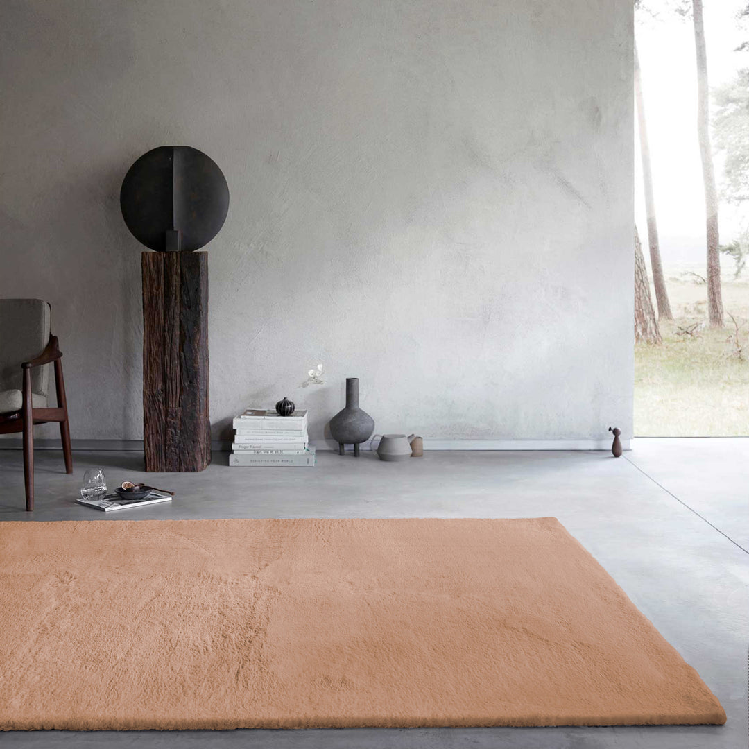 Anna Teppich apricot Hochflor rechteckig