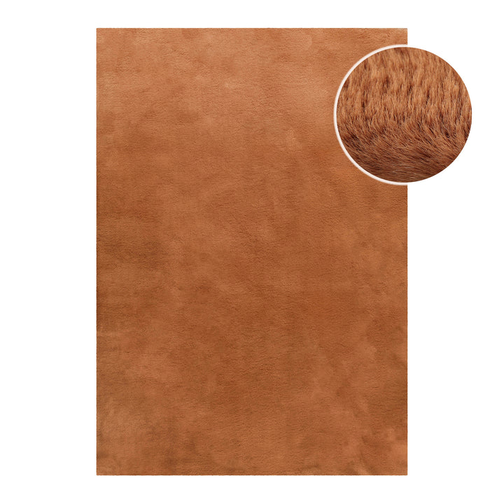 Anna Teppich terracotta Hochflor rechteckig