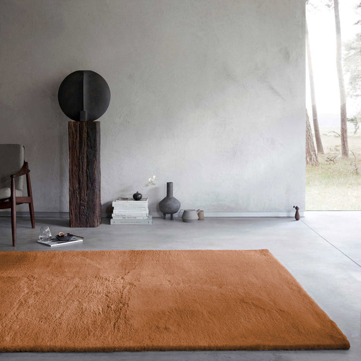 Anna Teppich terracotta Hochflor rechteckig