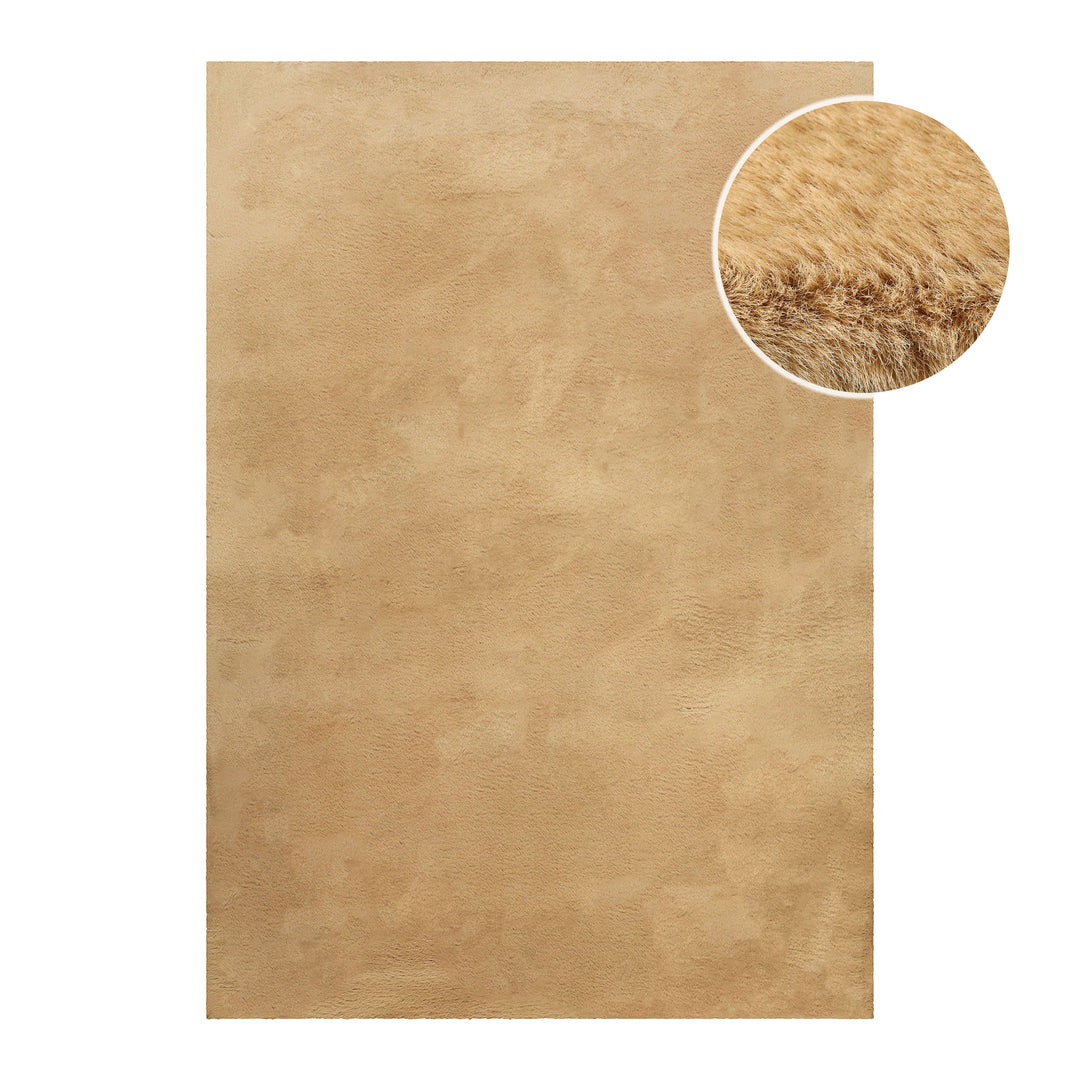 Anna Teppich sand Hochflor rechteckig