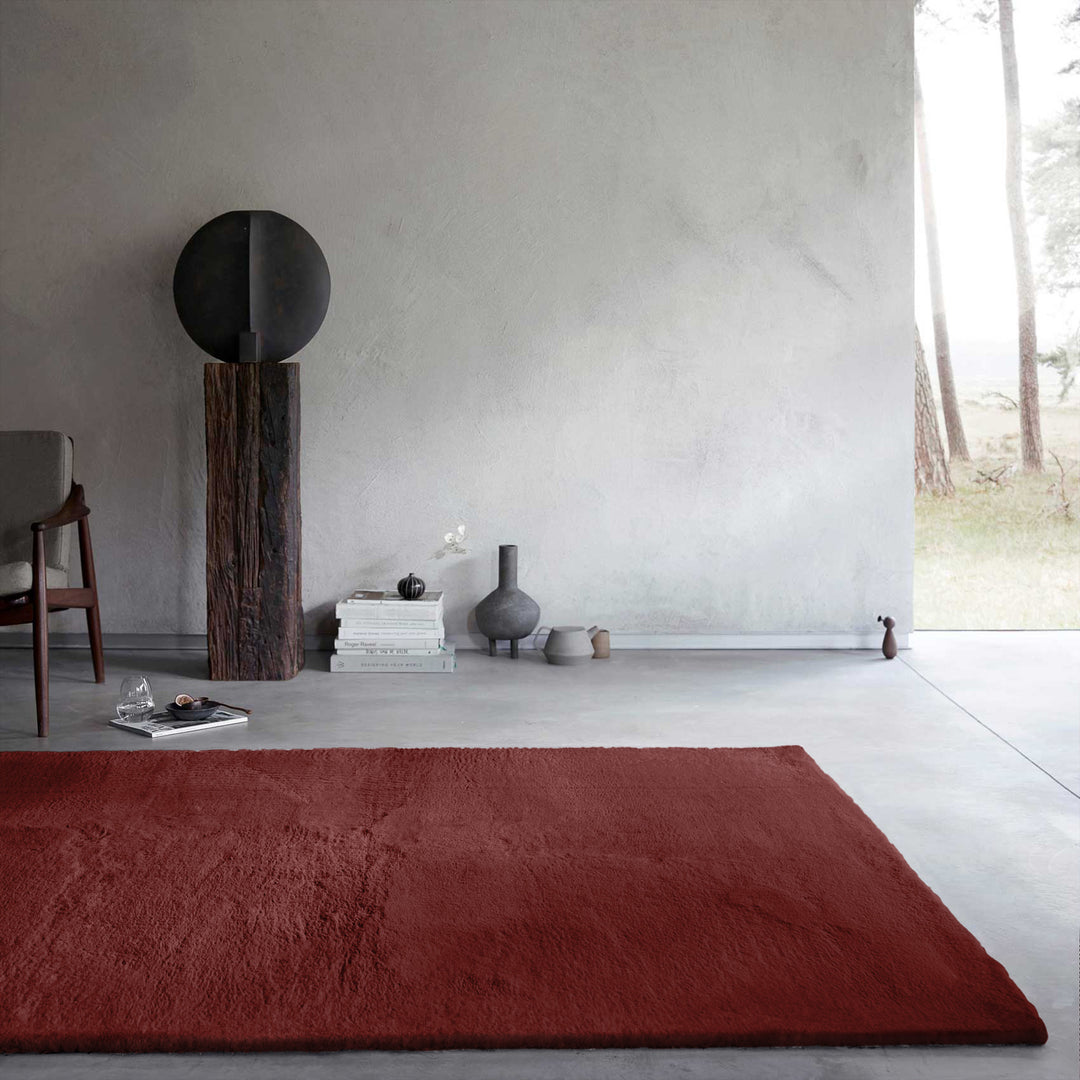 Anna Teppich bordeaux Hochflor rechteckig