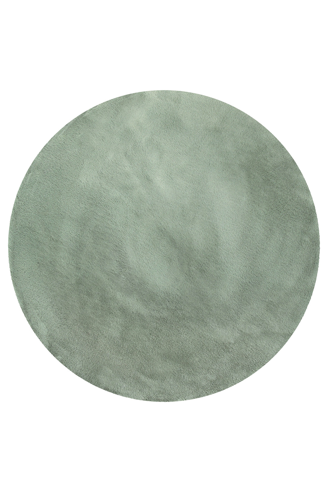 Anna Teppich türkis Hochflor rund