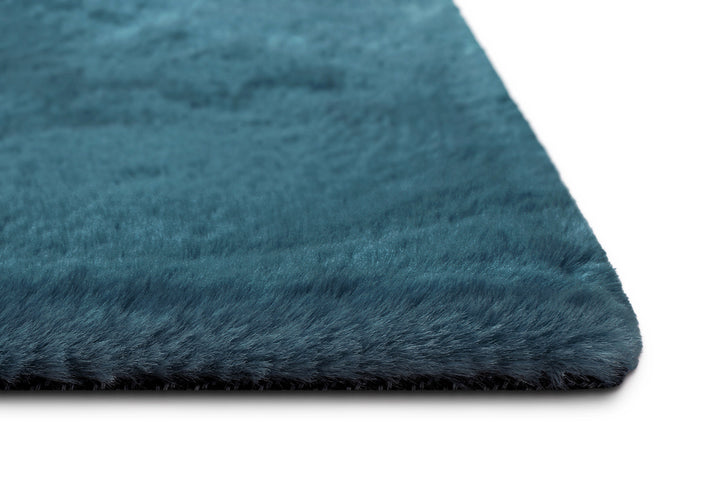 Anna Teppich petrol Hochflor rechteckig