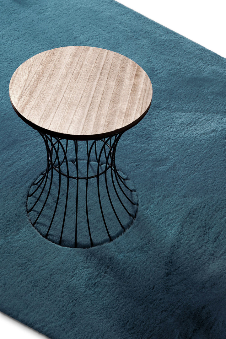 Anna Teppich petrol Hochflor rechteckig