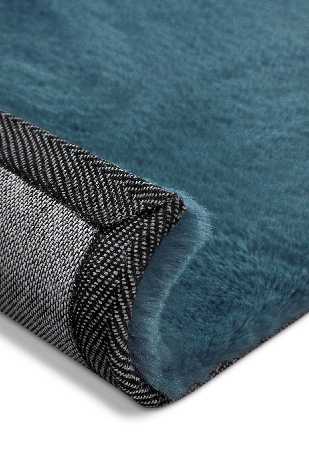 Anna Teppich petrol Hochflor rechteckig