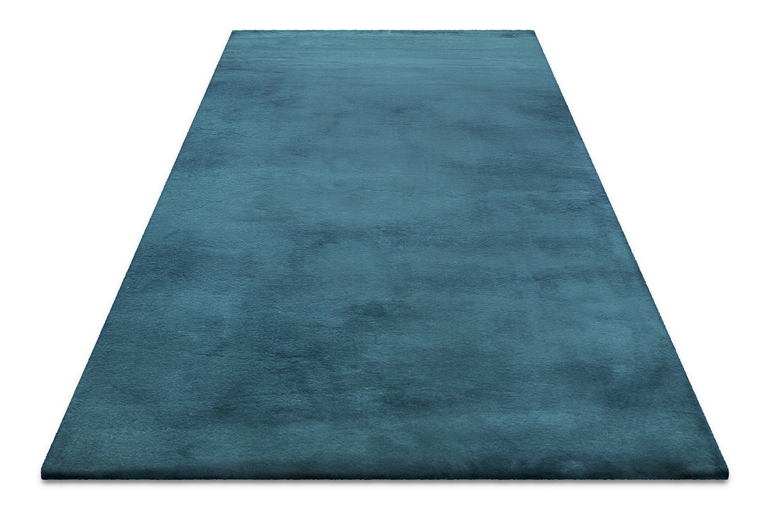 Anna Teppich petrol Hochflor rechteckig