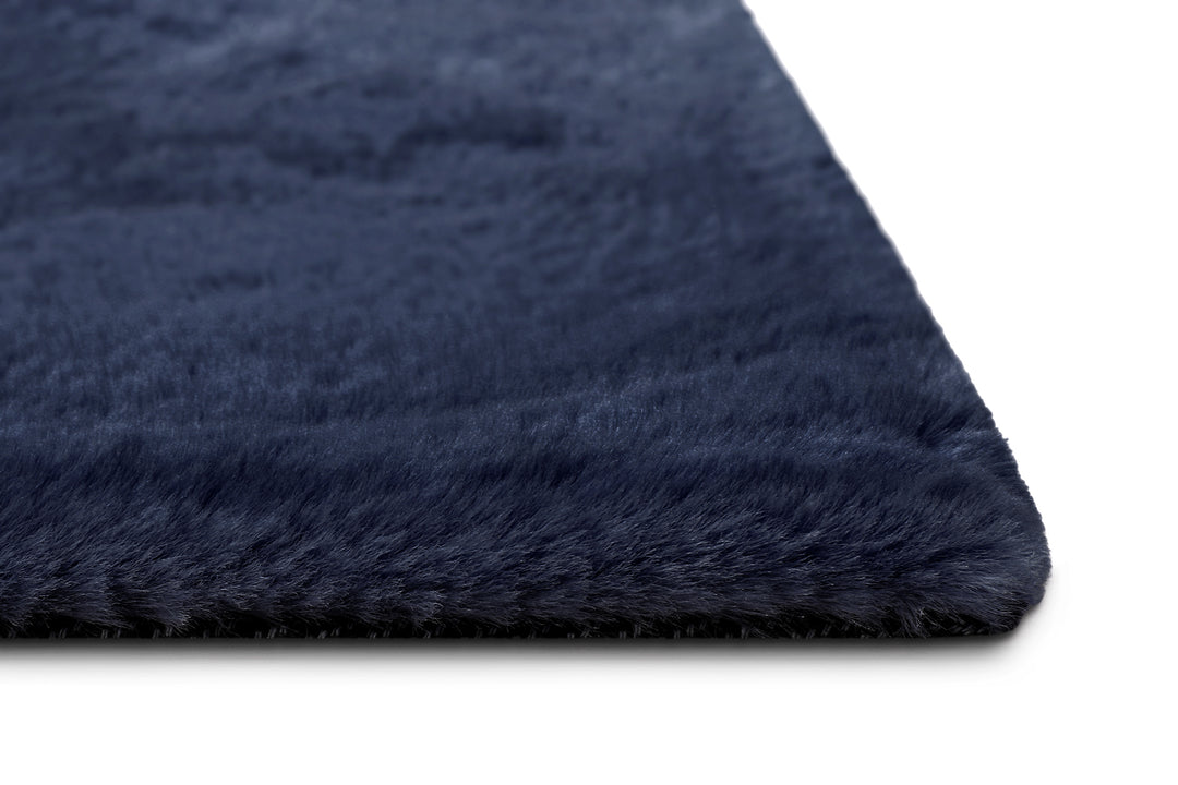 Anna Teppich dunkelblau Hochflor rechteckig