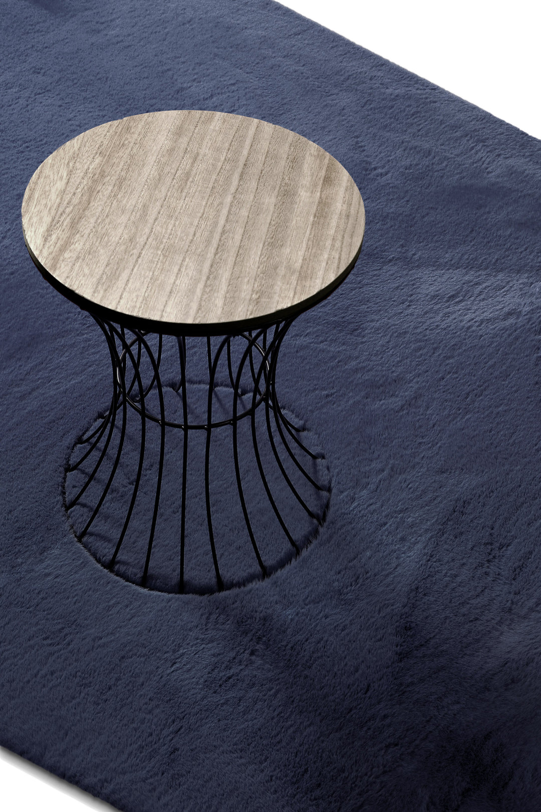 Anna Teppich dunkelblau Hochflor rechteckig