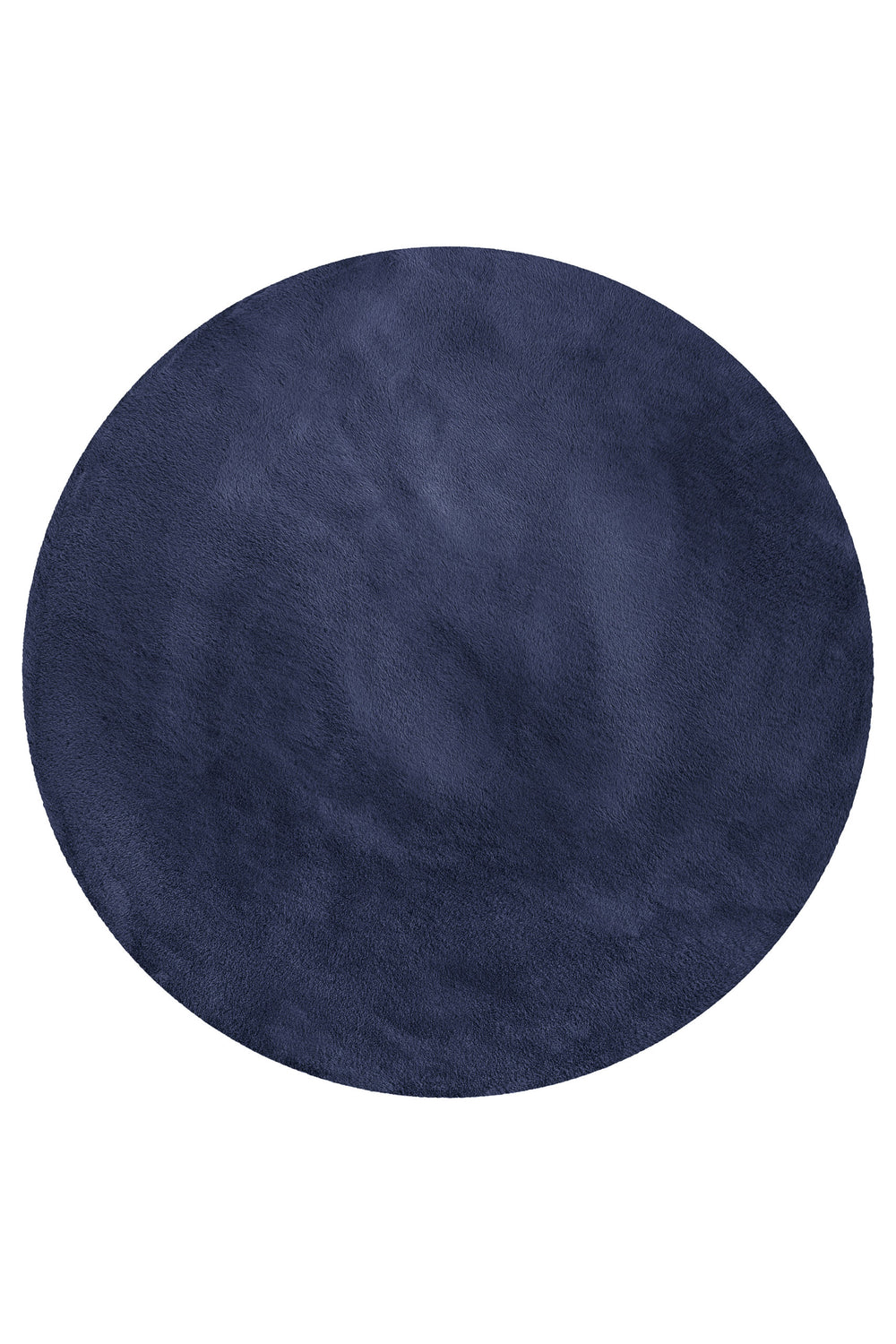 Anna Teppich dunkelblau Hochflor rund