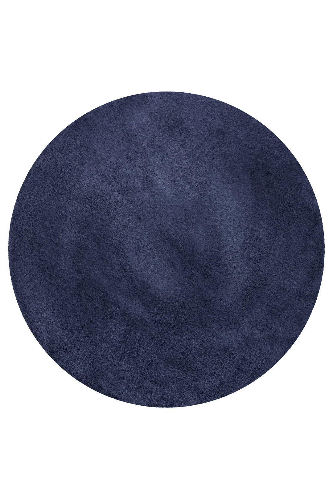 Anna Teppich dunkelblau Hochflor rund